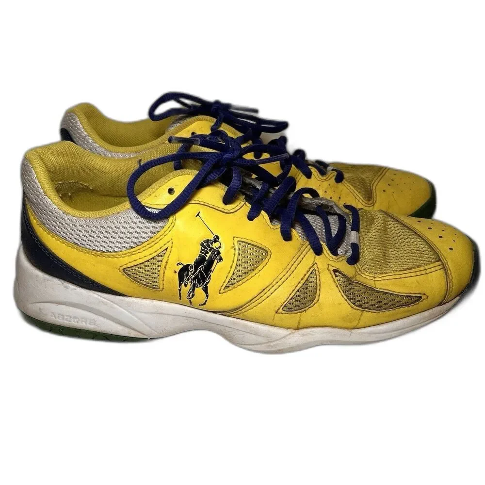 New Balance 696 Sneakers Athletic Shoes Yellow 2014 Sz 10.5 WC696PL Polo Collab